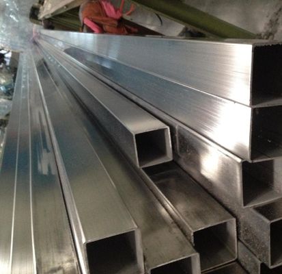 ASTM A312 201 συγκολλημένος σωλήνας τετραγωνικού τύπου SS HL Επιφάνεια 6m μήκος
